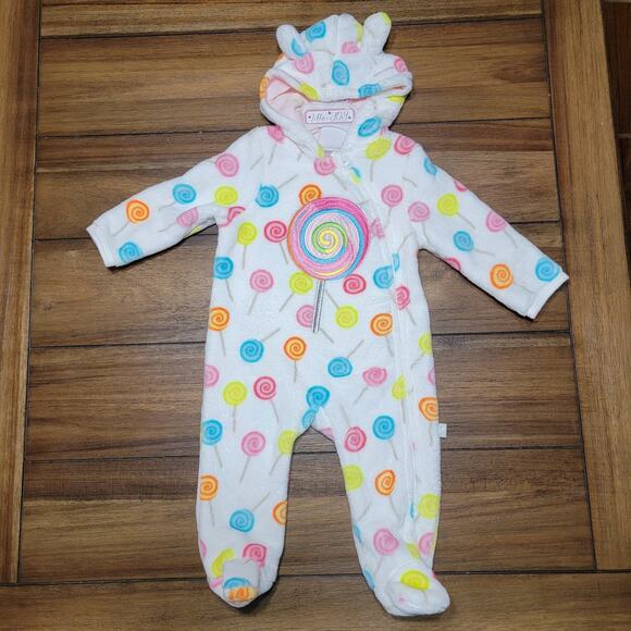 Little Joy Infant Heavy Thermal White Jumper w/ Lollipops - Size 3-6M NWT - Picture 1 of 7